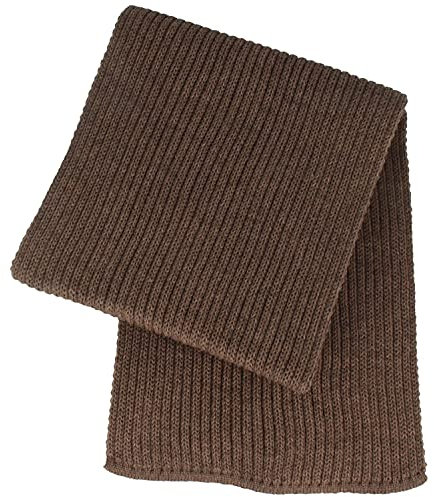 Breiter Schal Herren, Strickschal aus Wolle (Merino), 20 cm 180 cm Länge Taupe