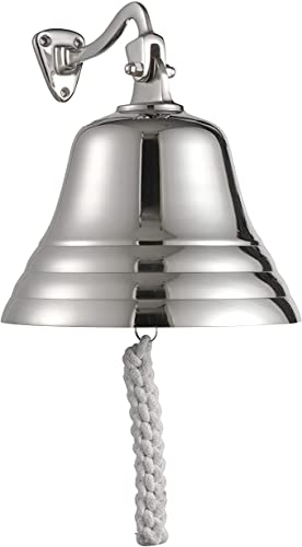 ACL Last Orders Wandglocke für Maritim, Boot, Schule, Abendessen, Empfang, Heimdekoration, Wanddekoration, Chrom, Silber, Türklingel, Schiffsglocke, 10,2 cm, 12,7 cm, 15,2 cm, 20,3 cm