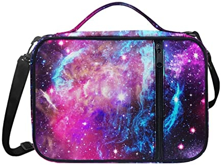 HUIACONG Lila Galaxy Bibel-Tragetasche, große Größe, Bibelhülle für Kinder, Jungen, große Bibeltasche, Mädchen, Bibel-Tagebuch, Zubehör mit Griff, Bibelzubehör