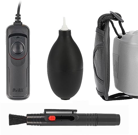 ayex Zubehör Set Kompatibel mit Fujifilm RR100 mit Fernauslöser AX-10 Blasebalg Handschlaufe & Reinigungsstift