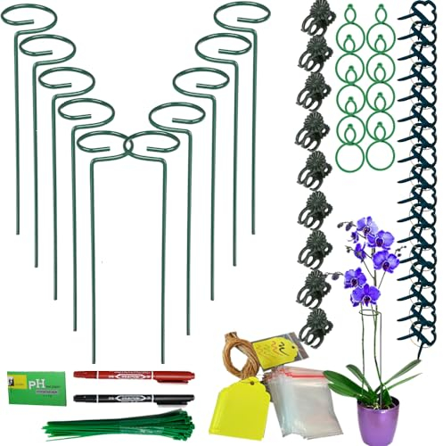 Fycooler Plantenrekken & Steunen-Struiksteun Planthouder-Plantensteun,Klimsteun,Pflanzenhalter Ringkäfig 10 Stück 40CM Metall Garten Stützring für Pflanzen,Blume,Monstera,Hortensien,Rosen,Tomaten