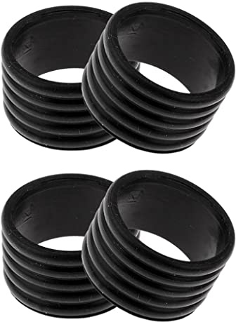 Tiuimk 4 Stück Badminton Tennisschläger Griff Fix Ring Protector Band Overgrip Schwarz