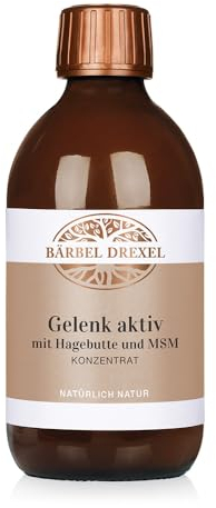BÄRBEL DREXEL Gelenk aktiv mit Hagebutte und MSM Konzentrat optimiert mit Vitamin C und Hyaluronsäure (300 ml) Nahrungsergänzung mit Naturheilkunde
