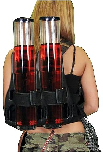 Dispensador De Cerveza Tipo Mochila, Jet Pack De Bebidas Doble, Boquillas De Cerveza Estilo Presión Manual, Torre De Vino De Doble Barril De 2 X 3 Litros De Capacidad, Correa De Hombro Ajustable