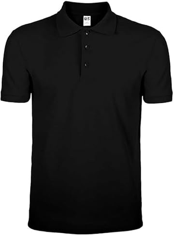Mr. Gadgets Polo de hombre de manga corta – Camiseta de trabajo 100% algodón piqué, camiseta lisa con cuello y botones