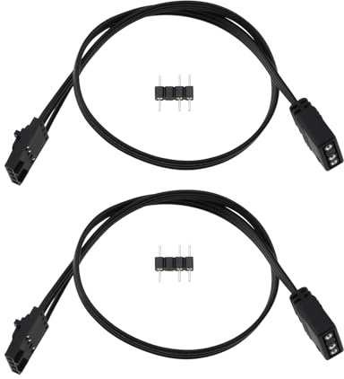 Be In Your Mind 2 Pièces 25cm 4 Broches RVB vers Standard 5 V 3 Broches ARGB Connecteur Adaptateur Compatible avec QL LL120 ICUE l'adaptateur de Contrôleur de Bateau Pirate Shenguang Sync