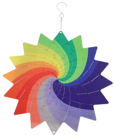 FUNOMOCYA Garten Dekoration Windspiel 3D-Windspiel Rotierendes Windspiel Für Außenbereich Mit Haken Zum Aufhängen