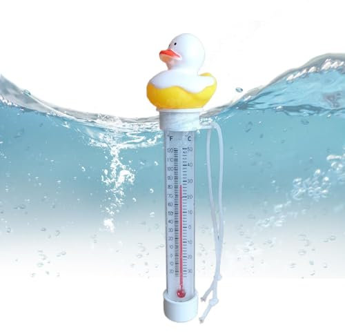 Badewasser-Thermograph, Pool-Cartoon-Thermograph, Dusche Thermograph Baden schwimmende Cartoon-Ente, Einfach ablesbares, schnell messendes Thermograph mit Präzision für Badezimmer,