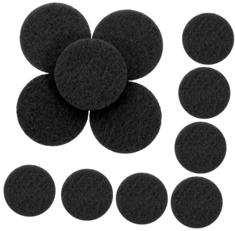 IWOWHERO 50 Aromatherapie Wattepads Rund Kleiner Diffusor Pads Baumwolle Schwarz Zubehör Für Ätherische Öl Halsketten Nachfüllpack Aromapads Für Damen