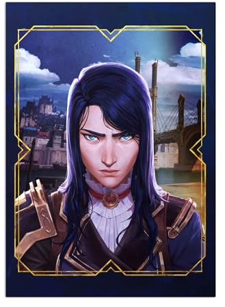 Displate Arcane - Poster in metallo Arcane Arcane Decorazione Arcane Immagini Arcane Merch League of Legends Poster Caitlyn 32 x 45 cm