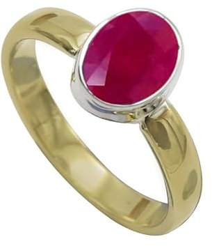 Rubin gezüchtet Versilberter Ring Damen Schmuck T1086AM_27 (73 (23.2))