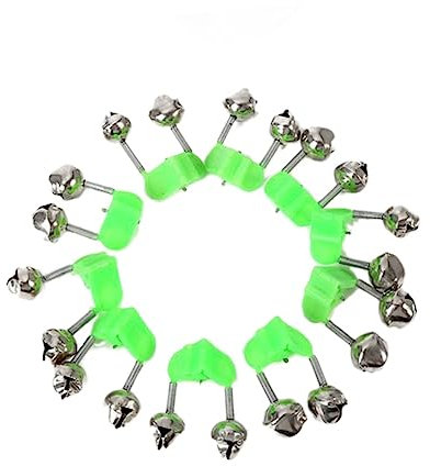 KOMBIUDA 50stücke Angelrute Alarm Clip Kunststoff Dual Alarm Angelglocke Rod Clamp Spitze Clip Twin Angelglocke Angelrutenglocken Alarmglocken Zum Angeln Angel-doppelglocken