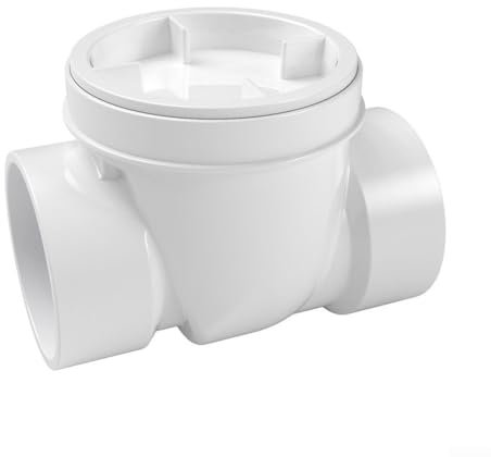 ComfyHarbor Vanne anti-retour en PVC 3,8 cm, 5,1 cm, 7,6 cm (DN40 DN50 DN80), clapet anti-refoulement des eaux usées pour systèmes de drainage, construction en PVC blanc robuste, pour usage domestique