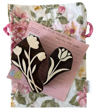 Wooden Block Printing Stamps – Multiple Designs (Floral Design)