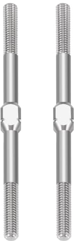 RCHUBAM RC Turnbuckles Camber Links 1Pair 14mm - 50mm 2PCS Steering Linkage Tie Rods (M3) for 1/10 TRX-4 RC Slash 4X4 1/10 RC Car Upgrades Part (50mm)