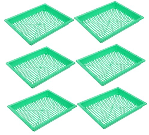 MOTHNUR 6 Pezzi Vassoi Germinazione Piante in Plastica Resistente Semenzaio Multi Gestione Centralizzata Piantine e Coltivazione Indoor Esterno