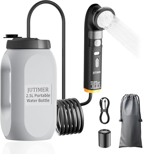 Portable Bidet for Travel, JUTIMER 2.5L Water Tank Handheld Bidets, Digital Display Rechargeable Bidet Sprayer, 70Mins Usage, Peri Bottle for Outdoor Camping,Personal Clean,Postpartum Care,Hemorrhoids