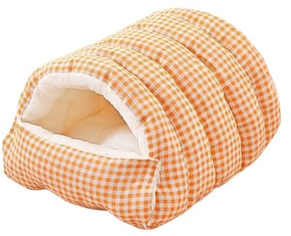 Lit Pour Nid Chaud Et Douillet Avec Doublure En Peluche | Lit Caverne Pour Chien Partiellement Fermé Et Lavable Destiné À Et Petits Animaux En Hiver À L'Intérieur Pour Jouer Et Se