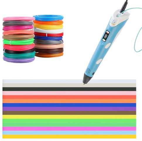 15 Stück 15 Farben 3D Stift PLA Filament Nachfüllungen 1.75 mm,3D Stift Zubehör Filament,3DStift Nachfüllpacks Set Universell Kompatibel mit den Meisten 1.75mm 3D-Stiften mit PLA-Minen 5 M Länge