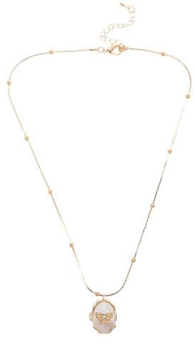 GALPADA Collana Medaglione a Conchiglia Retrò Ciondolo Farfalla Apribile, Gioielli D'epoca Unisex per Foto Commemorative, Accessorio Elegante per Donna Adatto a Ogni Occasione
