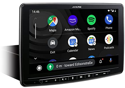 Alpine INE-F904TRA | Navigationssystem mit 9-Zoll Touchscreen für Ford Transit Custom mit 1-DIN-Einbaugehäuse, DAB+, Apple CarPlay und Android Auto Unterstützung und mehr