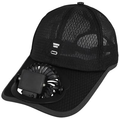 Cocila Casquette Anti-UV Protection Solaire Adulte de Charge USB avec Chapeau de Ventilateur, pour Baseball Trucker pour Homme Unisexe Touristique