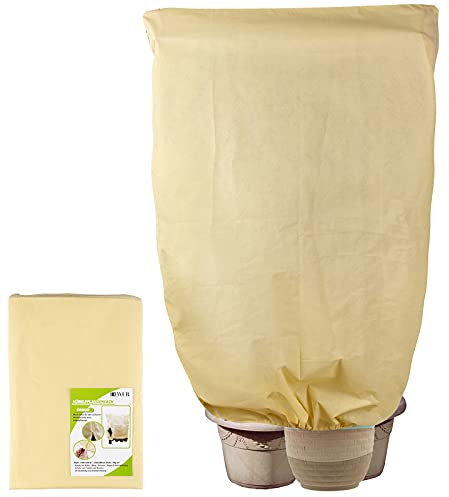 DEWUR 80g /m² Vlies Winterschutz für Pflanzen Kübelpflanzen Frostschutz Jutesack für Palmen Tomaten Zitronenbaum Oleander Plant Hanfpalme (120 x 180cm)