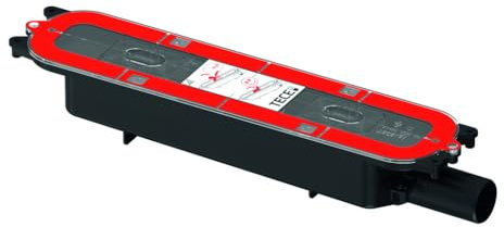 TECEdrainprofile Ablauf waagr. für Rinnenprofil DN 40, Aufbauhöhe 65 mm 673001