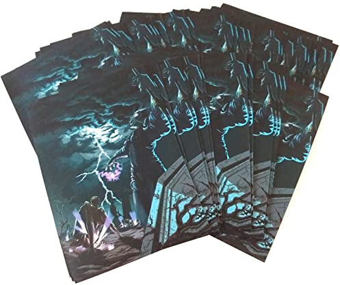 docsmagic.de 100 Art Card Sleeves Zombies Theme - 66 x 91 mm Standard Size MTG PKM