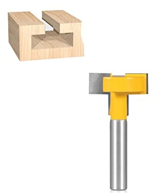 KEEBI 1 Stück Sechskantschraube T-Nut-Fräser, Cove 27 mm Fräser Holzbearbeitungsfräser Holzfräser Holzbearbeitungsbohrer Werkzeug (Size : 8x27x8)