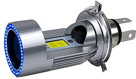 Dciustfhe H4 LED Headlight Bulb Motorcycle Hi/Lo Beam with Angel Eye Daytime Running Light 25W 3000LM Super Bright 6000K