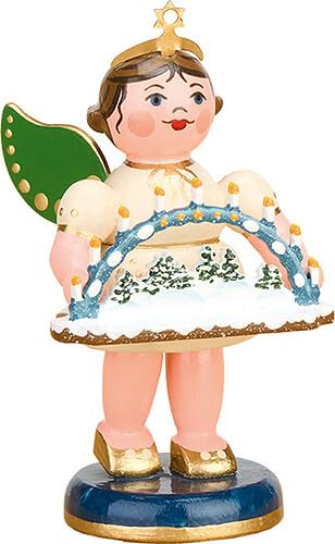 Hubrig Volkskunst GmbH Engel mit Schwibbogen - 6,5 cm