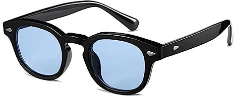 LHSDMOAT Vintage Karneval-Rund-Sonnenbrille UV400 Depp-Stil Modestil für Herren & Damen | Schutz für Reisen, Autofahren, Sport & Outdoor-Aktivitäten