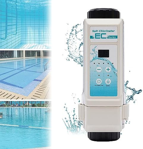 RETRIN Máquina Cloro Salino 8g/H 12g/H 16g/H 20g/H,Limpieza Automática Sistema De Generador De Cloro De Piscina De Agua Salada,Funciones Completas Operación Simple Clorador para SPA Piscina,20g/h