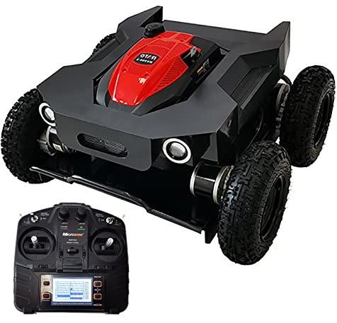 Híbrido eléctrico de Aceite Cortacésped robótico con tracción en Las Cuatro Ruedas, cortadora de césped con Control Remoto Ancho de Corte 52 cm