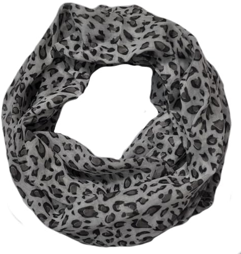 Generisch Loop Schal Halstuch Schals Rundschal Schlauchschal Loopschal Tücher Damenschal Leo Leopard Muster Damen