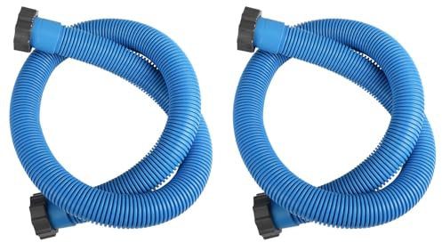 Swimming Pool Hose, 2pcs PE Material Durable Leak Proof Pool Pump Replacement, 1.5 Diameter for Intex Filter Pumps Sand Pump Systems (Blue)