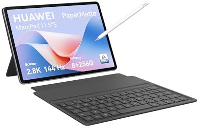 HUAWEI MatePad 11,5″S Tablet, Schermo PaperMatte 11,5 pollici 2,8K, Frequenza di Aggiornamento Elevata 144 Hz, 8GB+256GB, Notes, Wifi 6, Batteria da 8.800 mAh, Tastiera + M-Pencil con NearLink, Grigio