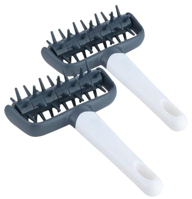 Namvo 2pcs Dough Rollers With Spikes Made Of Plastic, Pizza Dough Roller For Cakes, Pizza Biscuits, DIY Baking Tools, Cakes, Bread