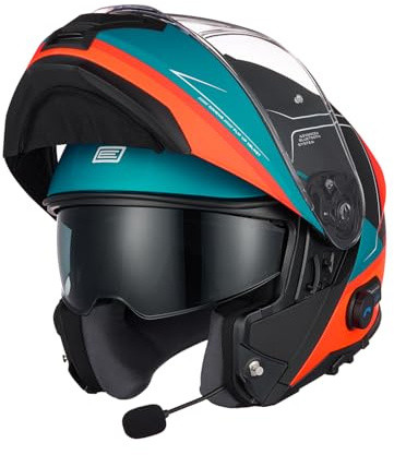 ORIGINE Motorradhelm Bluetooth Klapphelm Integralhelm ECE2206 Mit Doppelvisier