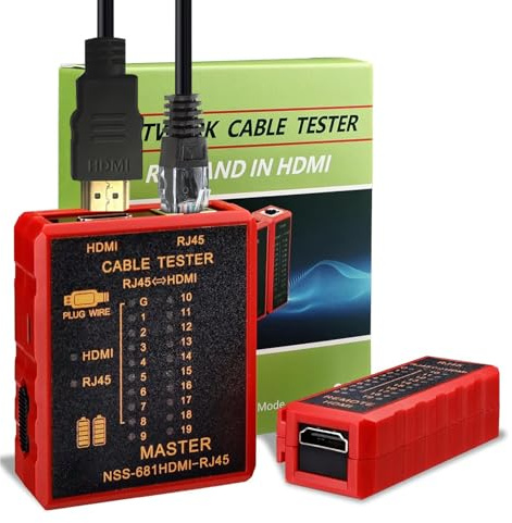 HDMI-Kabeltester, RJ45-Netzwerkkabeltester, Kurzschlusserkennung, offener Stromkreis