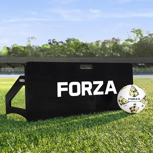 FORZA Planche de Rebond de Football [3 Tailles] | Équipement d’Entraînement Durable et Pliable pour Améliorer Les Tirs et Les Passes | Angles de Rebond Réglables