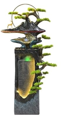 ZZlei2yu-12 Fontaine de Jardin Ornements Feng Shui attirant la Fortune for Le Salon Accessoires for la Maison Fontaines à Circulation d'eau Fontaines sur Pied Cascade extérieur
