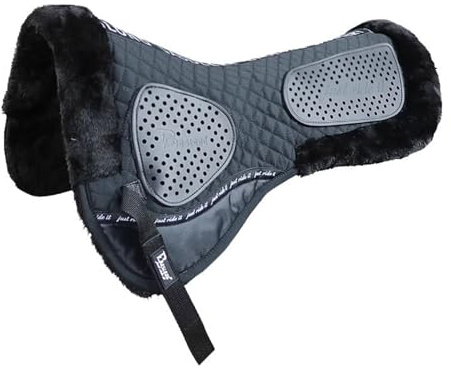 Englisches Halfpad für Pferdesattel - Dressur-, Spring- und Trainingspferdesattelpad(Black)