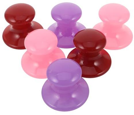Gua Sha Modellierwerkzeug in Pilzform aus Kunstharz | Gesichts und Nackenmassagegerät, Ergonomisches Design, für Zuhause und Unterwegs, 6 Stück-pack