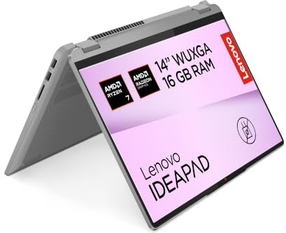 Lenovo IdeaPad Flex 5 Notebook Display 14 Touch IPS (1920x1200) IPS, AMD Ryzen 7 7730U, RAM 16GB, 512GB SSD, Digital Pen inclusa, Windows 11, Tastiera italiana QWERTY, Grey - Caricatore non incluso