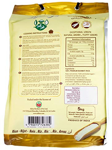 Do Ghazal- 5 Kg Basmati Reis Extra Langkorn Reis Permium Quality, Sella
