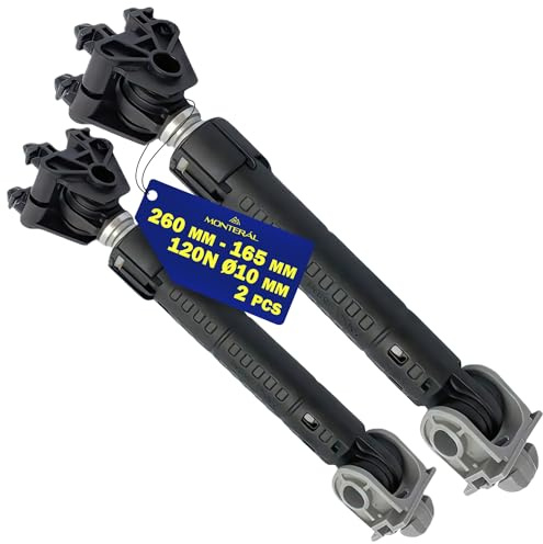 2 Stück Stoßdämpfer Waschmaschine 120N Ø10mm 481246648088 für Whirlpool | Garantie 10 Jahre - MONTERAL