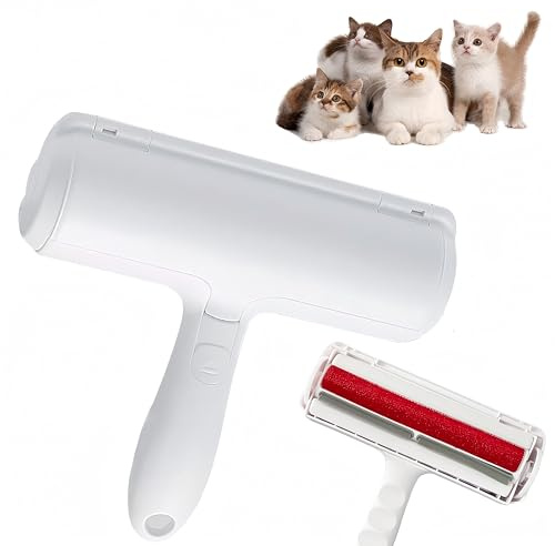 Self-Cleaning Pet Hair Remover Roller for Furniture, Reusable Lint Roller and Dog/Cat, Carpet, Clothing - Portable Multi Surface Fur Removal