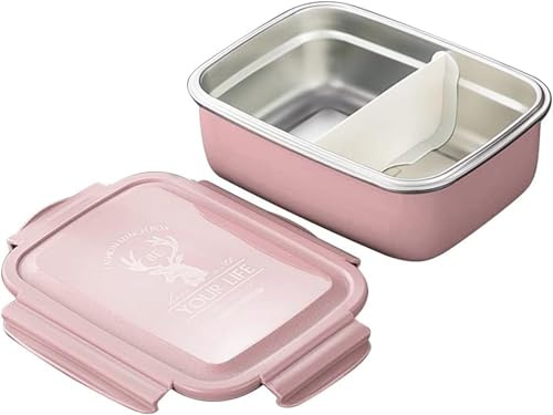 Générique Scatole per la colazione in acciaio inox per bambini, con scomparti da 550 ml, in metallo per adulti, isolanti per bambini, per ragazze
